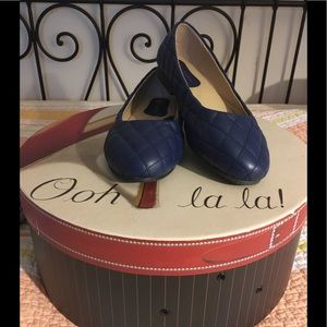Royal Blue Size 7.5W Quilted Flats